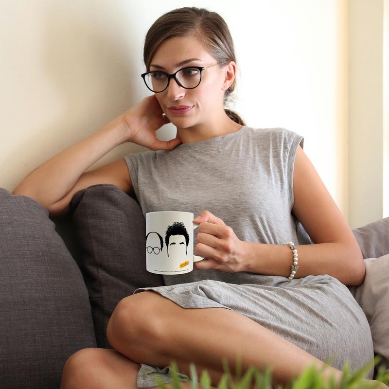 Trend Setters Seinfeld - Minimalistic Cast Portraits - Jerry George Elaine and Kramer - One 11 oz Ceramic Coffee Mug - Officially Licensed Merchandise - Perfect for Gifting or Collecting - Image 4